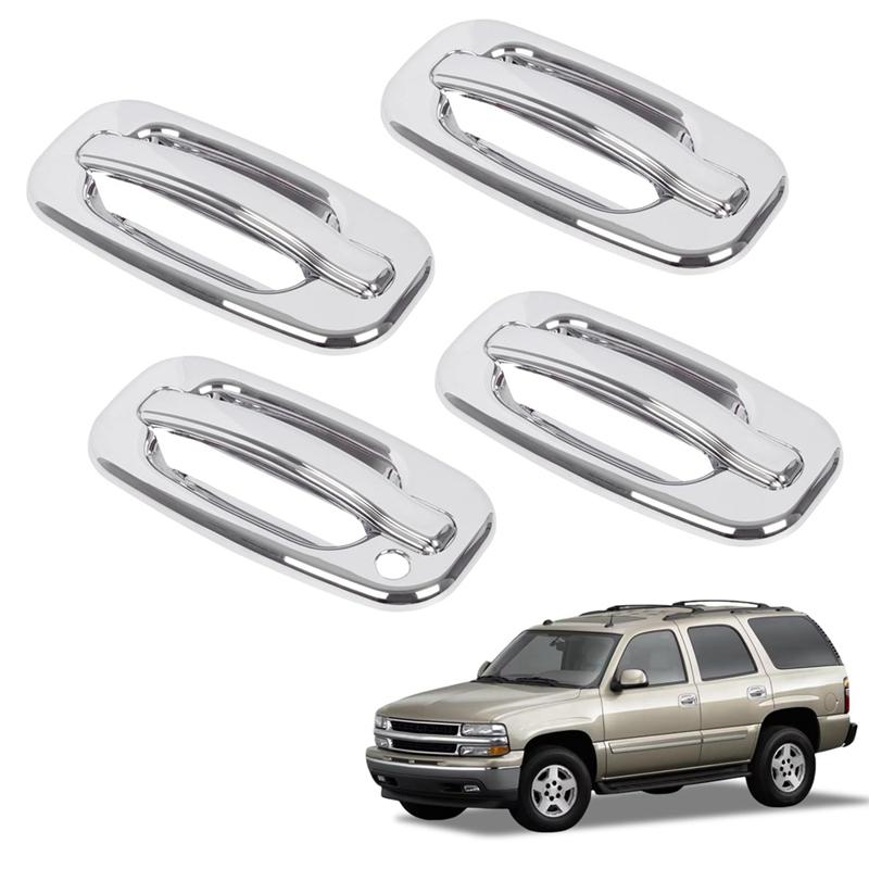 NEW-Chrome Door Handle Cover Trim For Chevrolet Silverado Tahoe Suburban Avalanche GMC Yukon Sierra 1999-2006 серебряный