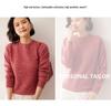 Women's Loose Round Neck Cashmere Sweater - Seven-Stitch, Long Sleeve, Versatile Pullover Top