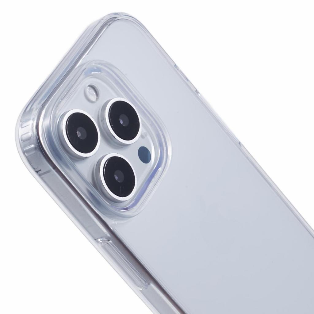 For iPhone 16 Pro Clear Case TPU+PC Back Cover with Touch Button Photography