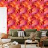 Ink Red, Peach and Coral Wallpaper 50x1000