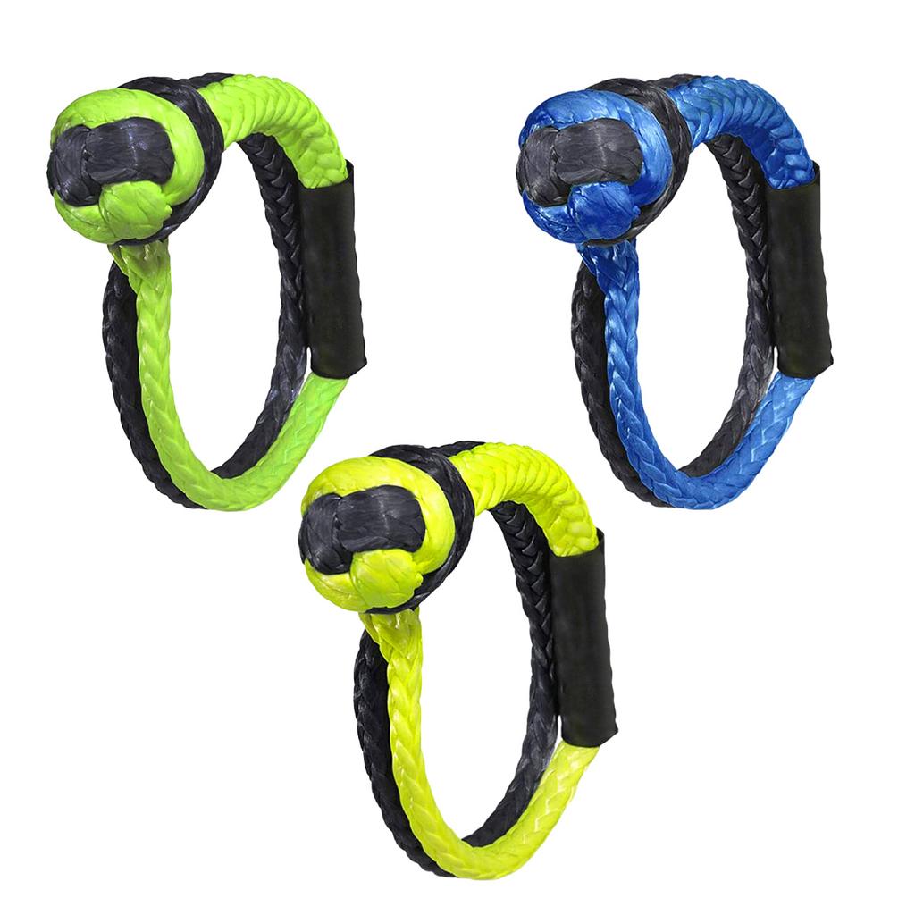 Quick Release 16mm UHMWPE Soft Tow Shackle 25 Ton 55000 Lbs Capacity Emergency Tool Kit for Car Towing Made in China