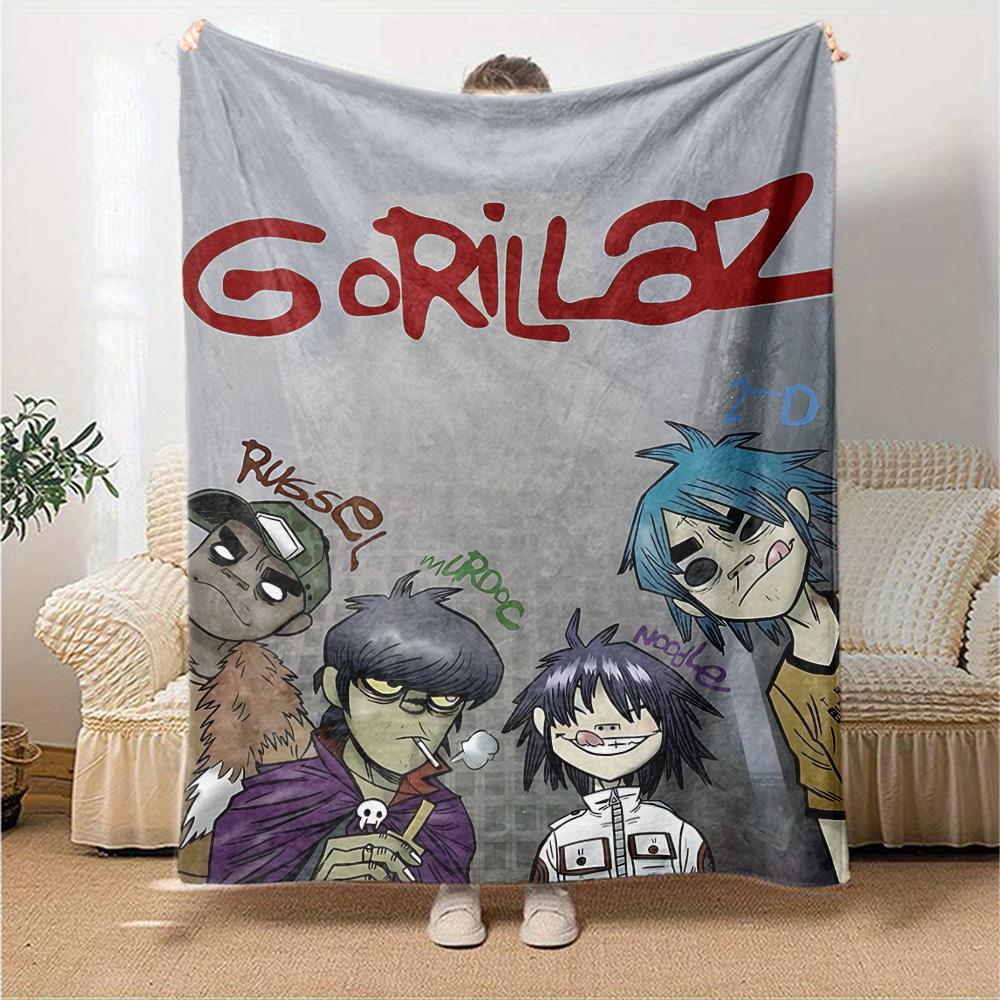 1pc Russel 2 D Throw Blanket Soft Flannel, Cozy All Season Polyester Perfect for Home, Office