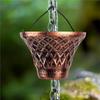 A25F-Rain Chains For Downspouts Copper Rain Catcher Chain With Cups Decorative Replacement For Gutters Outside