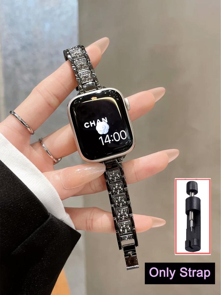 Bling Diamond Strap For Applen Watch Band 38mm 40mm 41mm 42mm 44mm 45mm 49mmS10 42mm46mm  Metal Belt For Iwatch S10 9 8 7 6 5 4 3 2 SE Women Bracelet