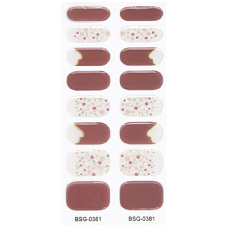 Self Adhesive Gel Nail Strips Nail Polish Stickers Nail Art Decals for Women