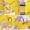 Fashionable Yellow Duck Bento Bag Polyester Cartoon Fun Lunch Bag For Students And Office Workers