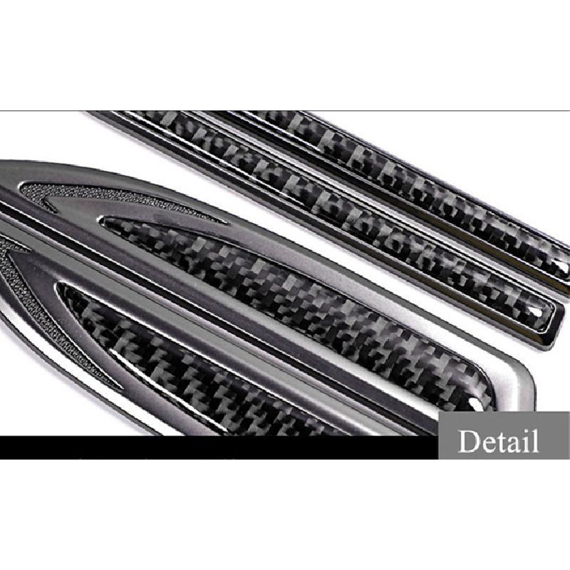 2X Universal 3D Design Car Side Body Fender Trims Decoration Sticker Decal Black