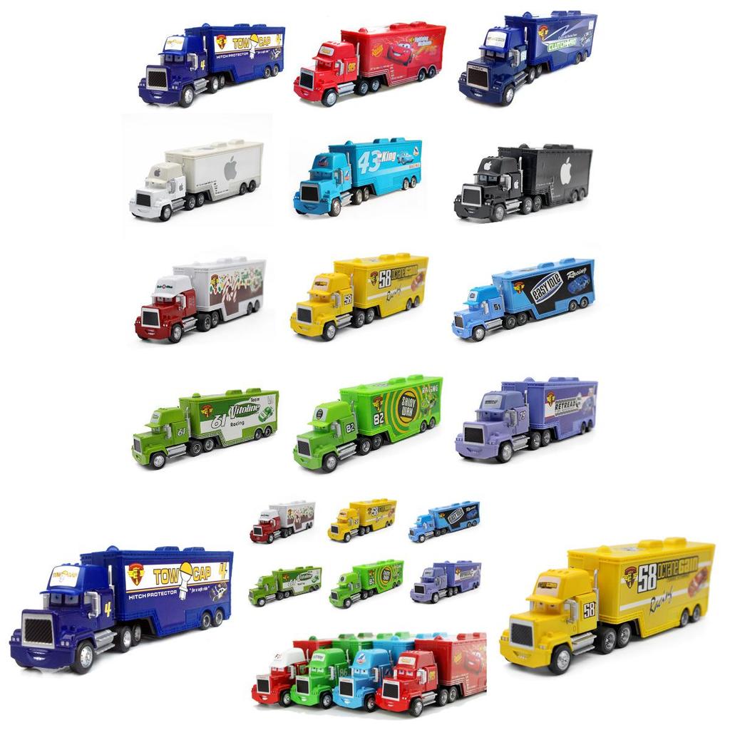 Colorful Cars Mack Lightning Mcqueen King Jackson Storm Racer Truck Toy For Kids