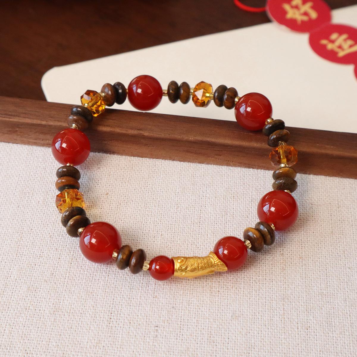 Natural agate beaded braceletfashion women daily jewelry gift