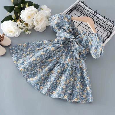 Girls' Dress, Summer Dress, Stylish Little Girl Princess Dress, Pure Cotton Summer Children's Cotton Floral Skirt