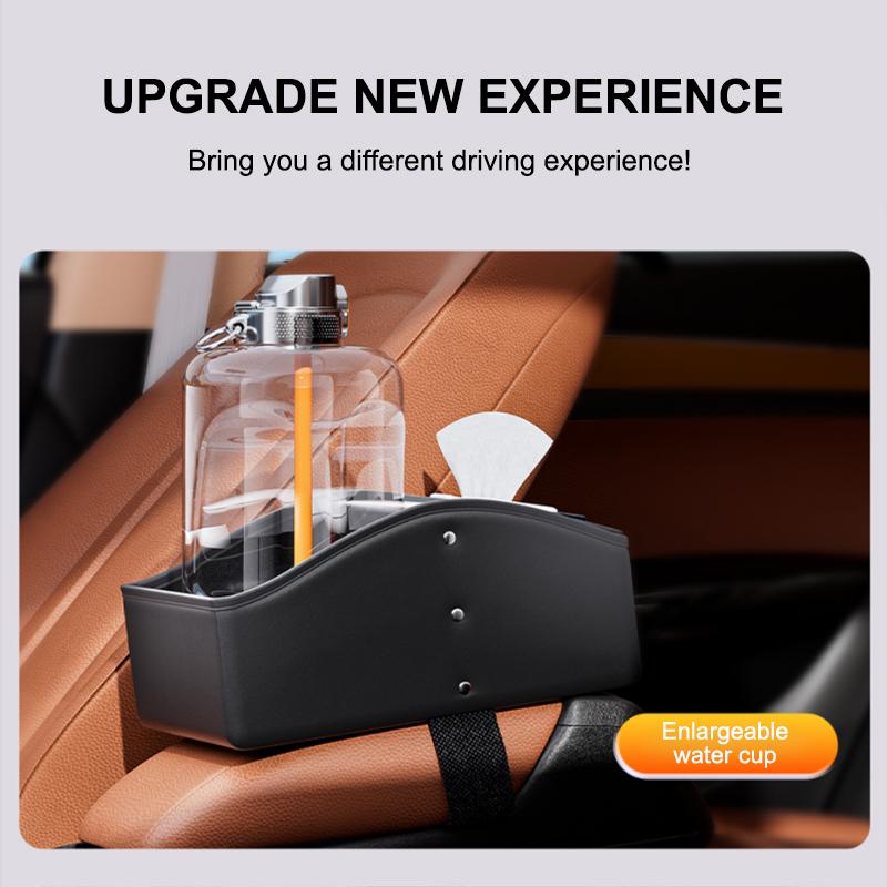 SEAMETAL Car Armrest Storage Box Auto Central Console Elbow Rest Case Multi-functional For Car Tissue Bottle Phone Holder Box