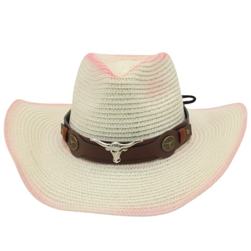 Beach Seaside Vacation Sun Hat Straw Hat Women'S Summer Sun Protection Sun Hat Wide Brim Straw Hat Men