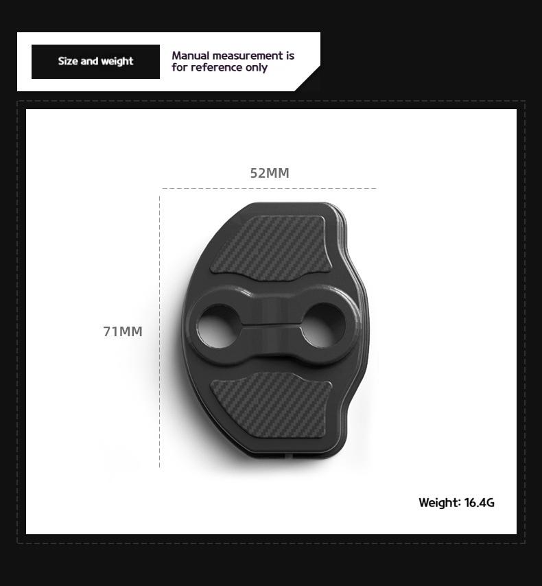 Adecuado Para tesla Cubierta del limitador de bloqueo de puerta del modelo Y de Tesla modelo 3 Cubierta protectora Modificación Accesorios Internos del Coche