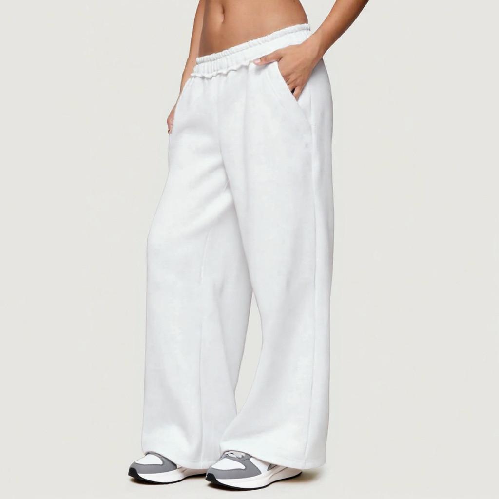 

Track Pants Women Sweatpants Fall Winter Fleece Lined Warm Wide Leg Sweatpants XL білий