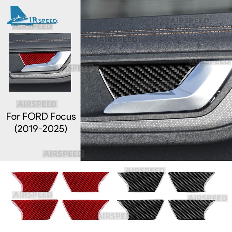Real Soft Carbon Fiber Sticker For Ford Focus MK4/Focus ST 2024 2025 LHD Car Door Inner Bowl Frame