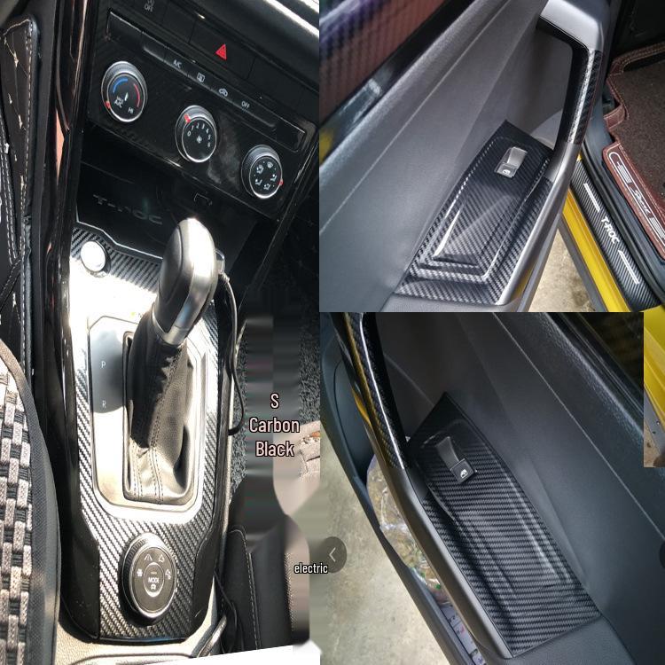 Volkswagen T-ROC Center Console Carbon Fiber Interior Sticker