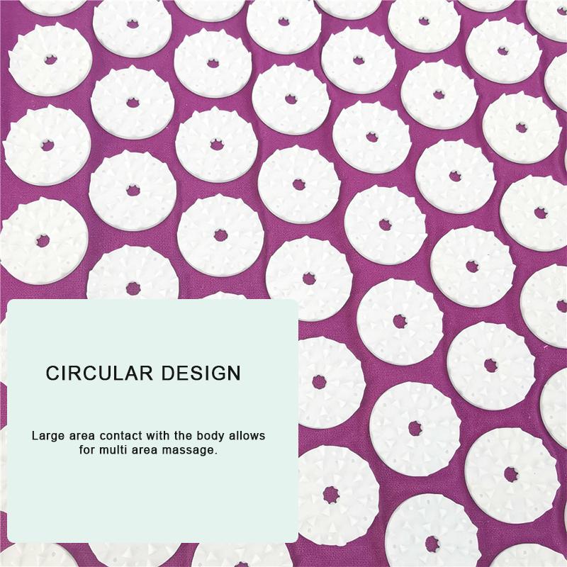 Akupressur-Massage-Matten-Set mit Yogamatte und Kissen zur Schmerzlinderung, tragbares Fitnesszubehör, wiederverwendbares rutschfestes Design, Home-Gym-Essentials