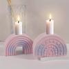 Acuan Silikon Pemegang Lilin, Acuan Pelangi Gerbang Resin Titis, Acuan Gipsum DIY, 1pc LS