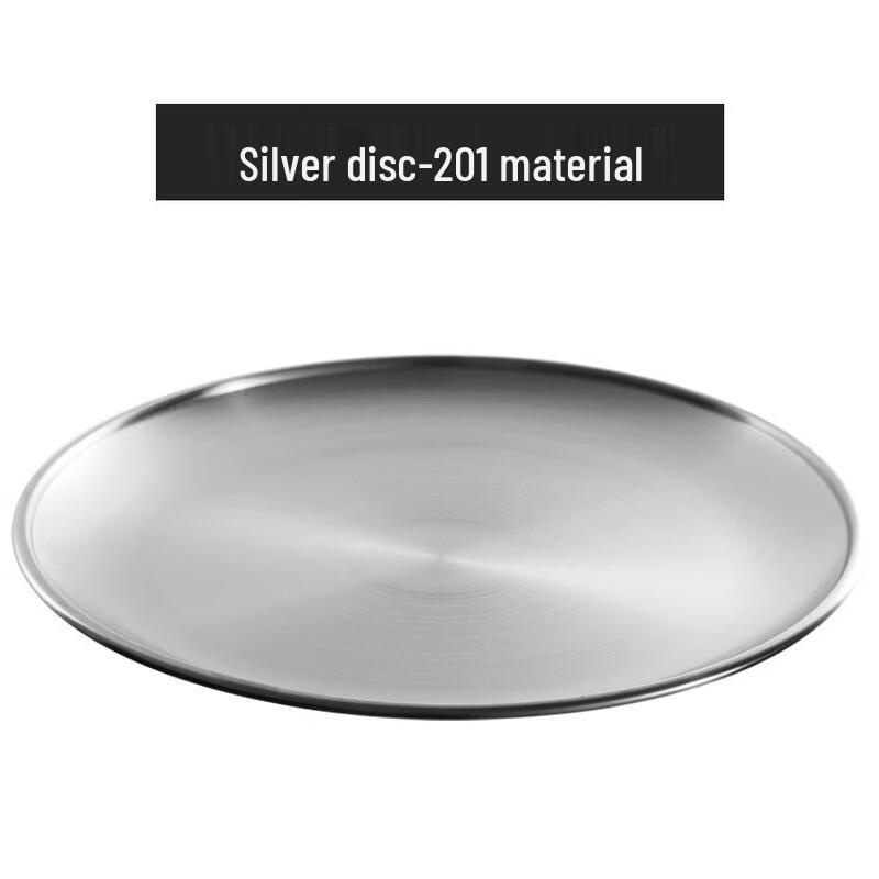ZISIZ Korean Style 201 Stainless Steel Round Deep Plate Set, 14cm (3-Pack)