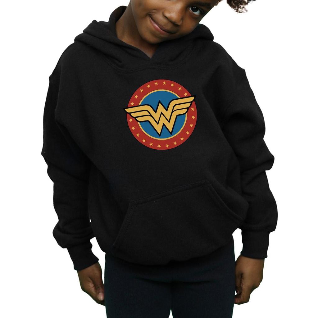 Wonder Woman Felpa con cappuccio da bambina con logo