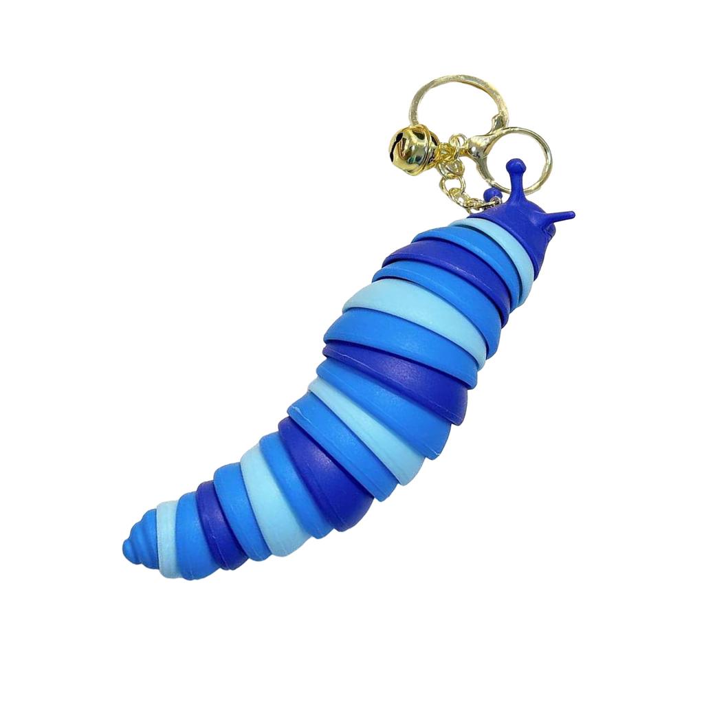 Chaveiro de Plástico Lagartas Fofas e Coloridas Criativo e Desenho Animado Animal Pingente de Decoração de Bolsa