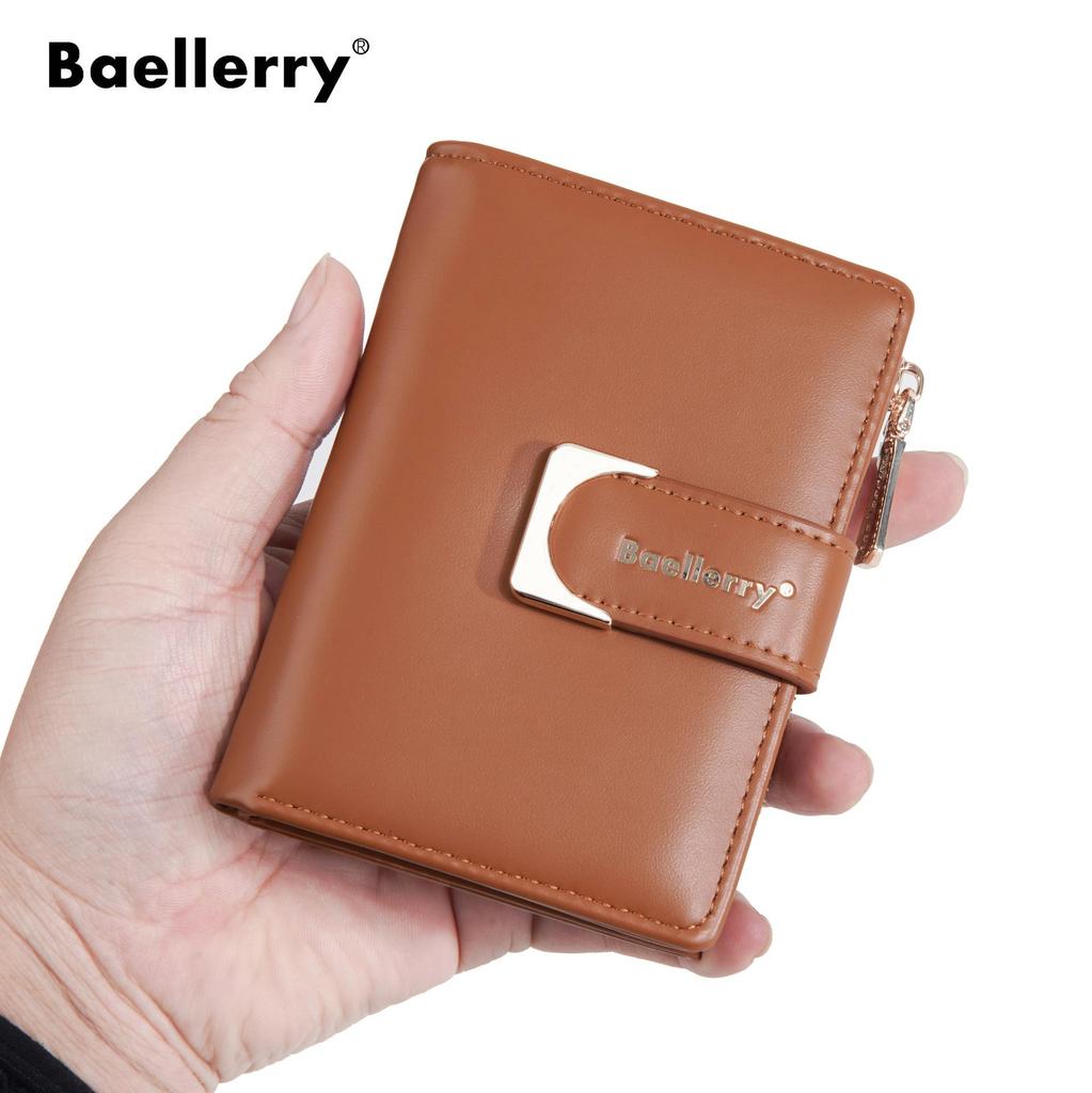 Women's Compact Multi-Card Wallet: Exquisite Short Section Buckle Coin Purse and Mini Card Holder