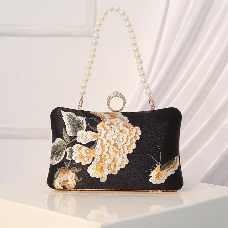 Zijden Geborduurde Avond Clutch: Retro Qipao Handtas voor Dames – 2026 Editie