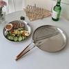 14/17/20/23/26cm Assiette de Dîner de Pique-nique Forme Ronde Plateau de Service Alimentaire Plateau de Table Utilisation en Cuisine