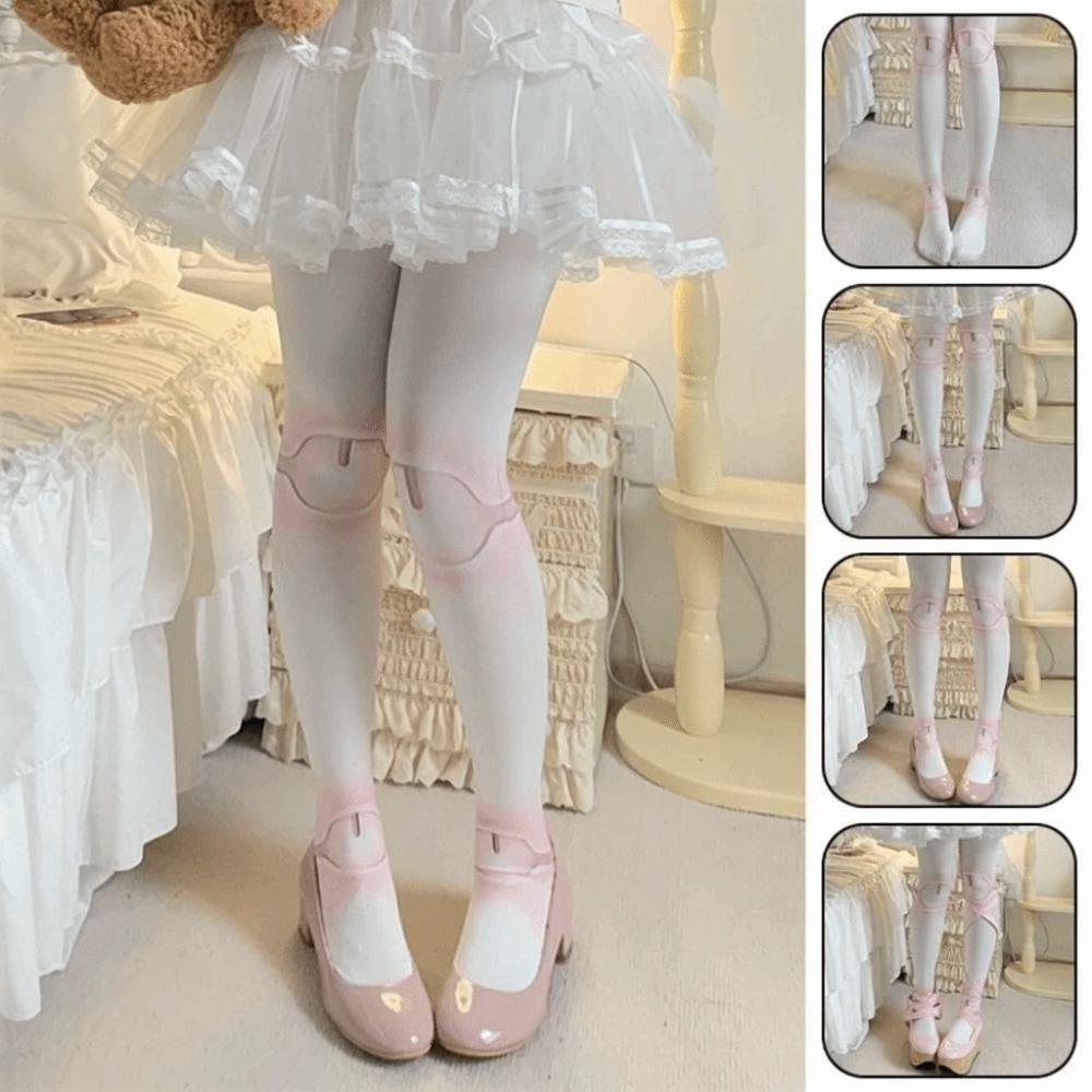 Beauty Socks Velvet Printed Lolita Socks Cotton Material Sweet Style Pantyhose Gothic Novelty 3D Print Joint Doll Socks Cosplay