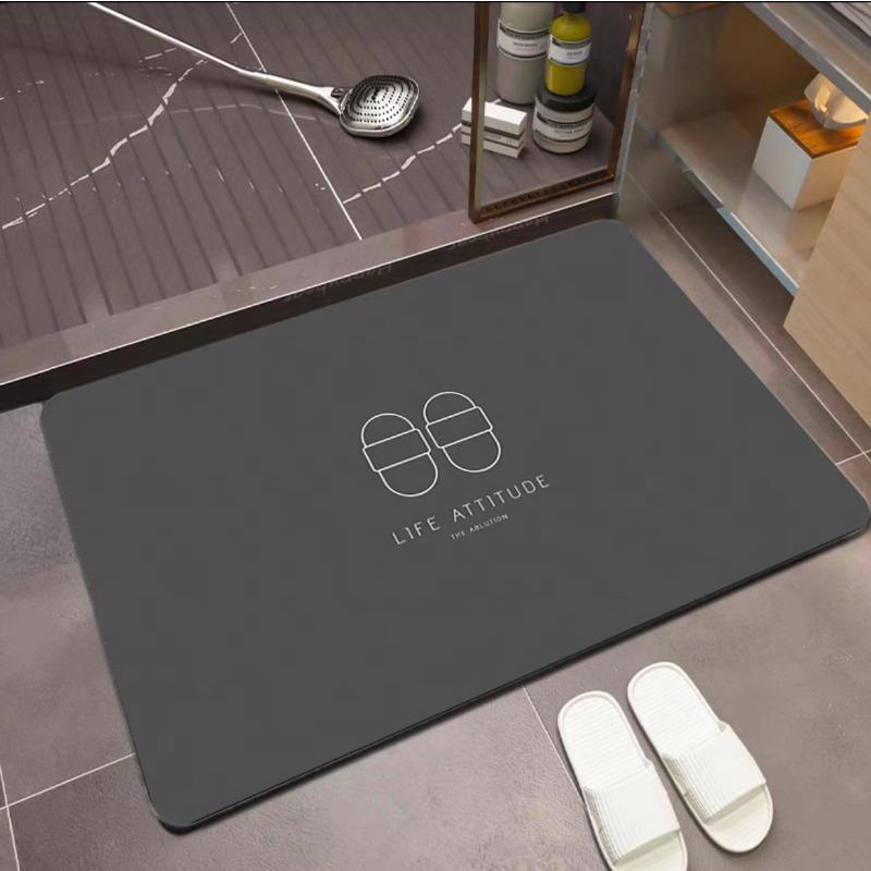 

Diatom Mud Home Use Door Suction Rug Kitchen Washroom Slip-resistant Bathroom Rug Durable Durable Useful Useful Safe 40 * 60Cm