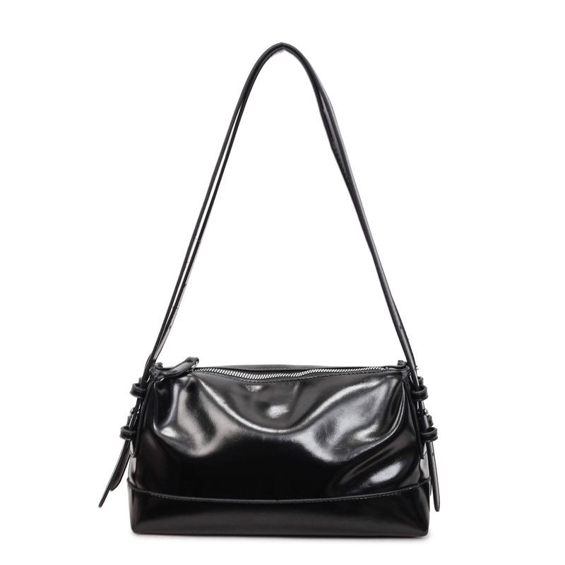 Shiny PU Shoulder Bag Women Fashion Crossbody Bag With Adjustable Strap Modern Design