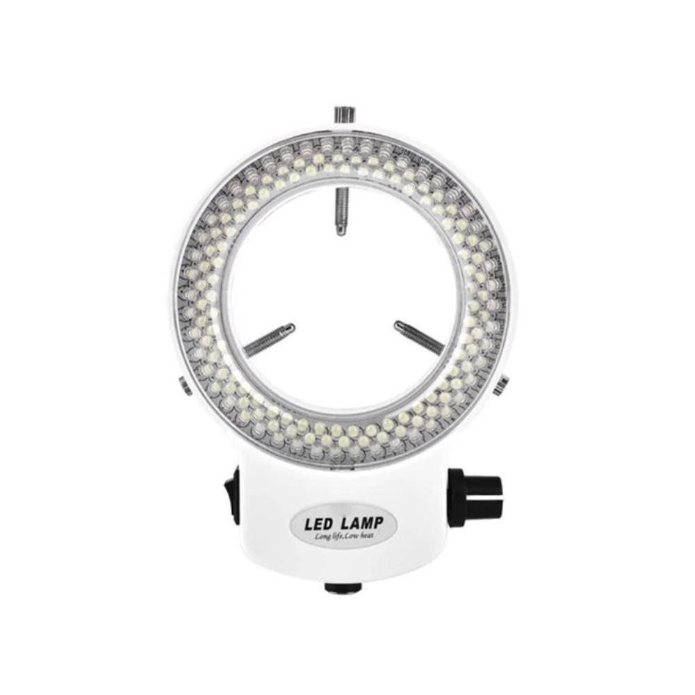 Adjustable 144 LED Ring Light Black White Microscopes Protective Cover  Microscope