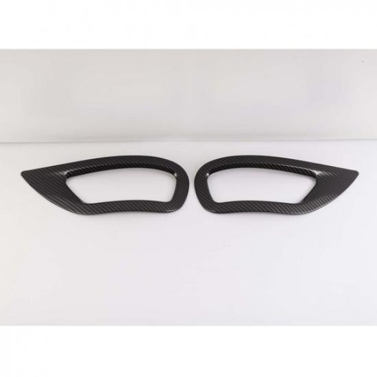 Carbon Fiber Rear Fog Light Tail Lamp Bezel Covers For Jeep Grand Cherokee 2011+