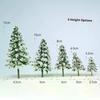 Mini Snow Pine Trees 5 Sizes Christmas Decoration Winter Ornaments Craft Model Scenery for Home Xmas Decor