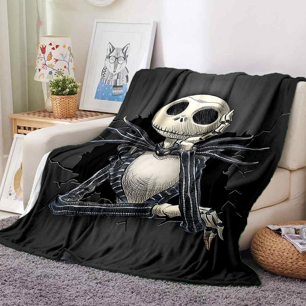 1Pc Jack Skellington'S Breakthrough Blanket Soft And Comfortable Casual Warm Camping Travel Christmas Halloween Xmas Gift M924515