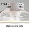 Ceiling Fan Lamp Warm White Light Multifunctional Three Colors Adjustable Modern Minimalist Remote LED Control for Living Room Household Supplies