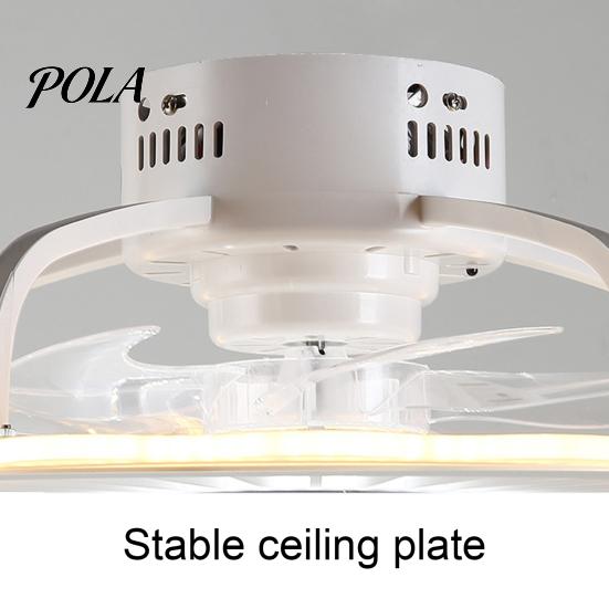 Ceiling Fan Lamp Warm White Light Multifunctional Three Colors Adjustable Modern Minimalist Remote LED Control for Living Room Household Supplies