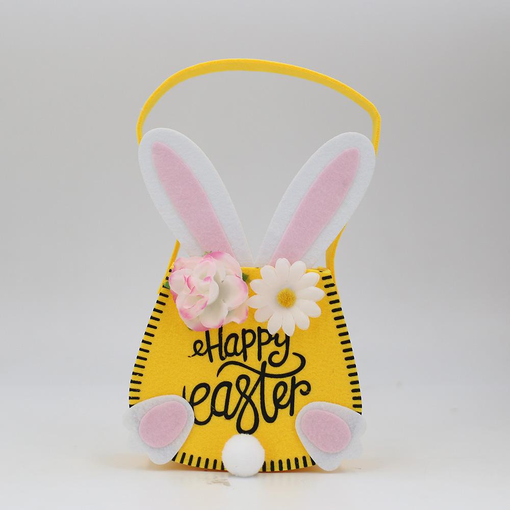1PC Easter Tote Bag Basket New Basket Rabbit Ornament Simple Storage Bag Holiday Decoration Props Home Decor
