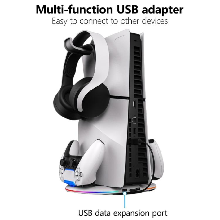 Multifunction Charging Dock with Light Multifunction charges Stand ABS Charging Station Simple Installation for P5 Slim