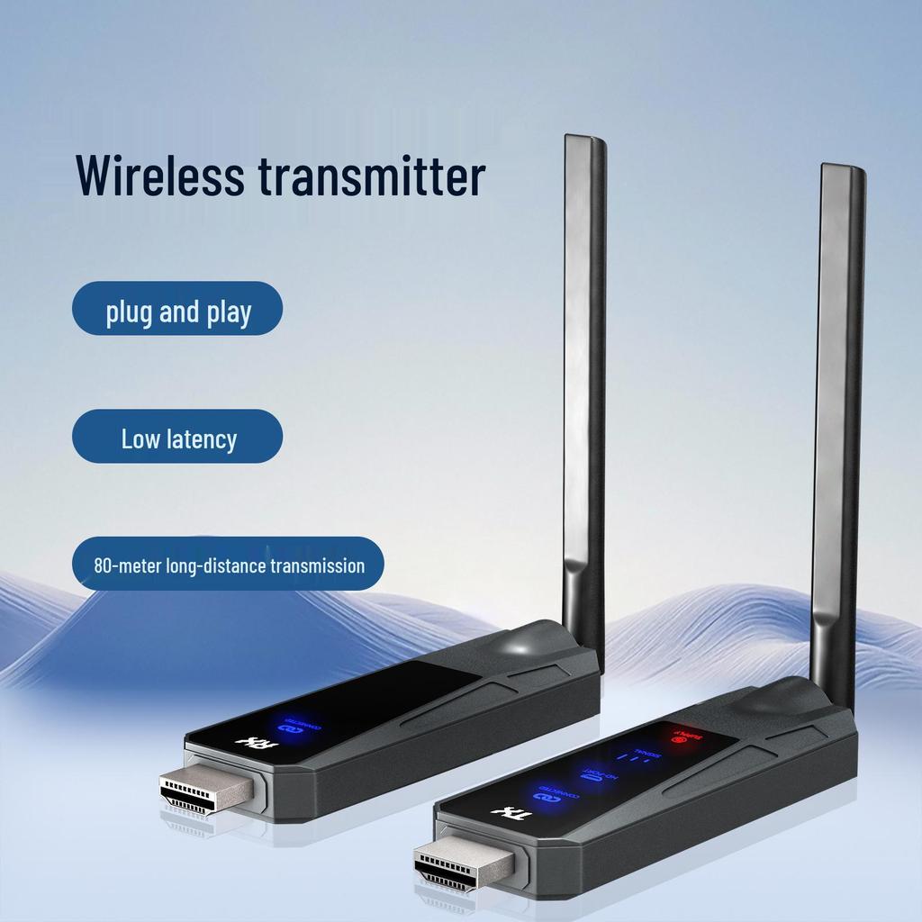 Wireless HDMI Transmitter & Receiver 80M with Portable Screen Mirroring
