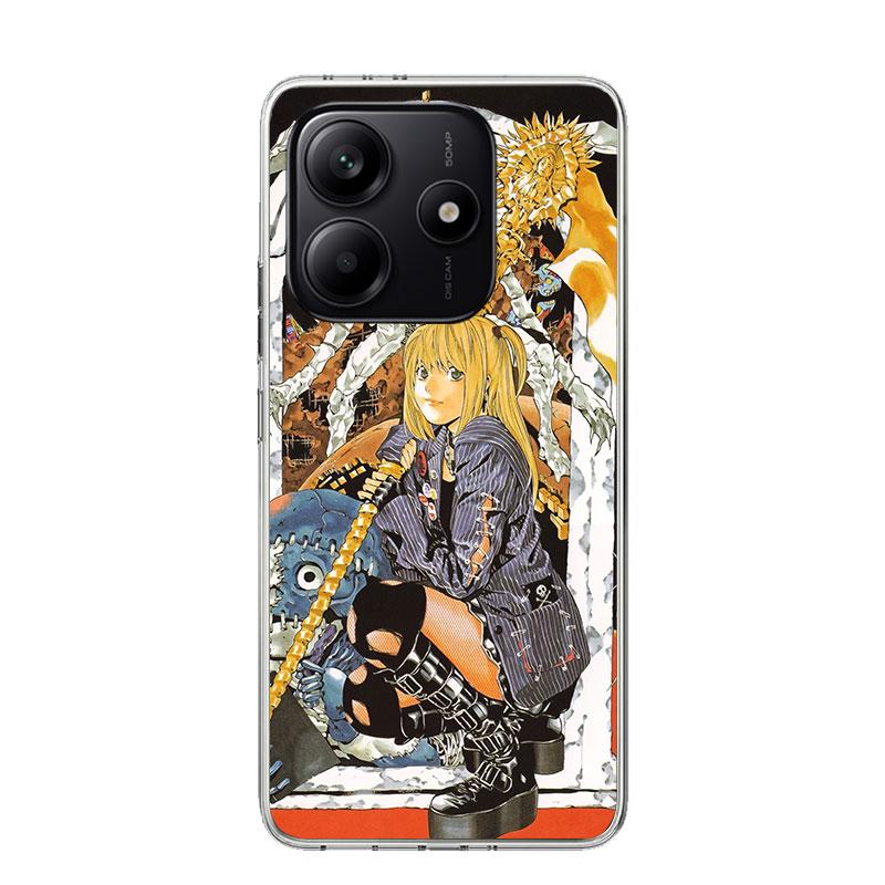 N-Note D-Death MisaMisa Phone Case For Xiaomi Redmi Note 13 14 15 Pro Plus 12S 12 14S 11S 11E 10 10S 11 11T 5G 4G Cover Coque Re