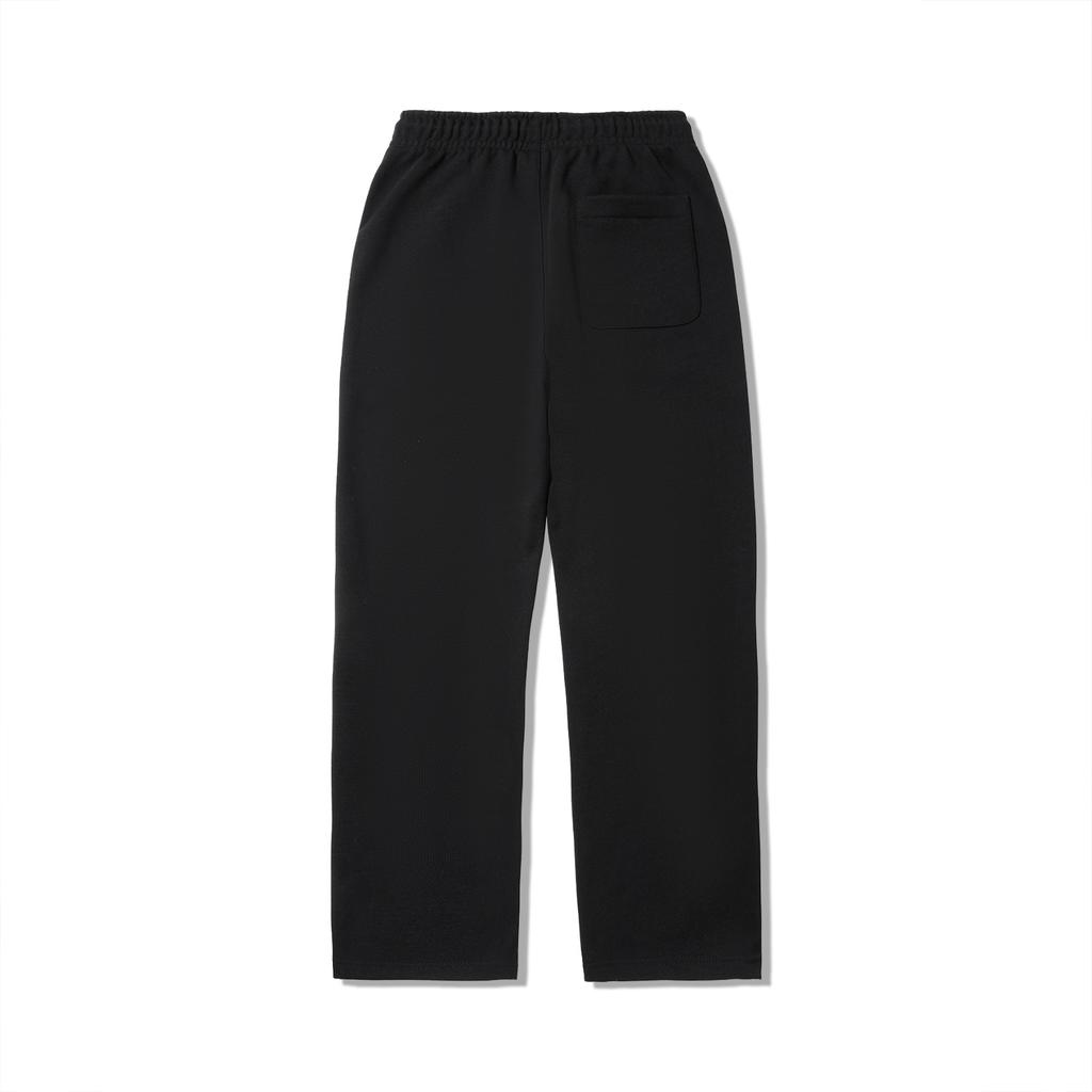 Li Ning Trendy Sports Series Comfortable Simple Versatile Lace-Up Straight Loose Casual Pants Men Bottoms Black AKLV671-1