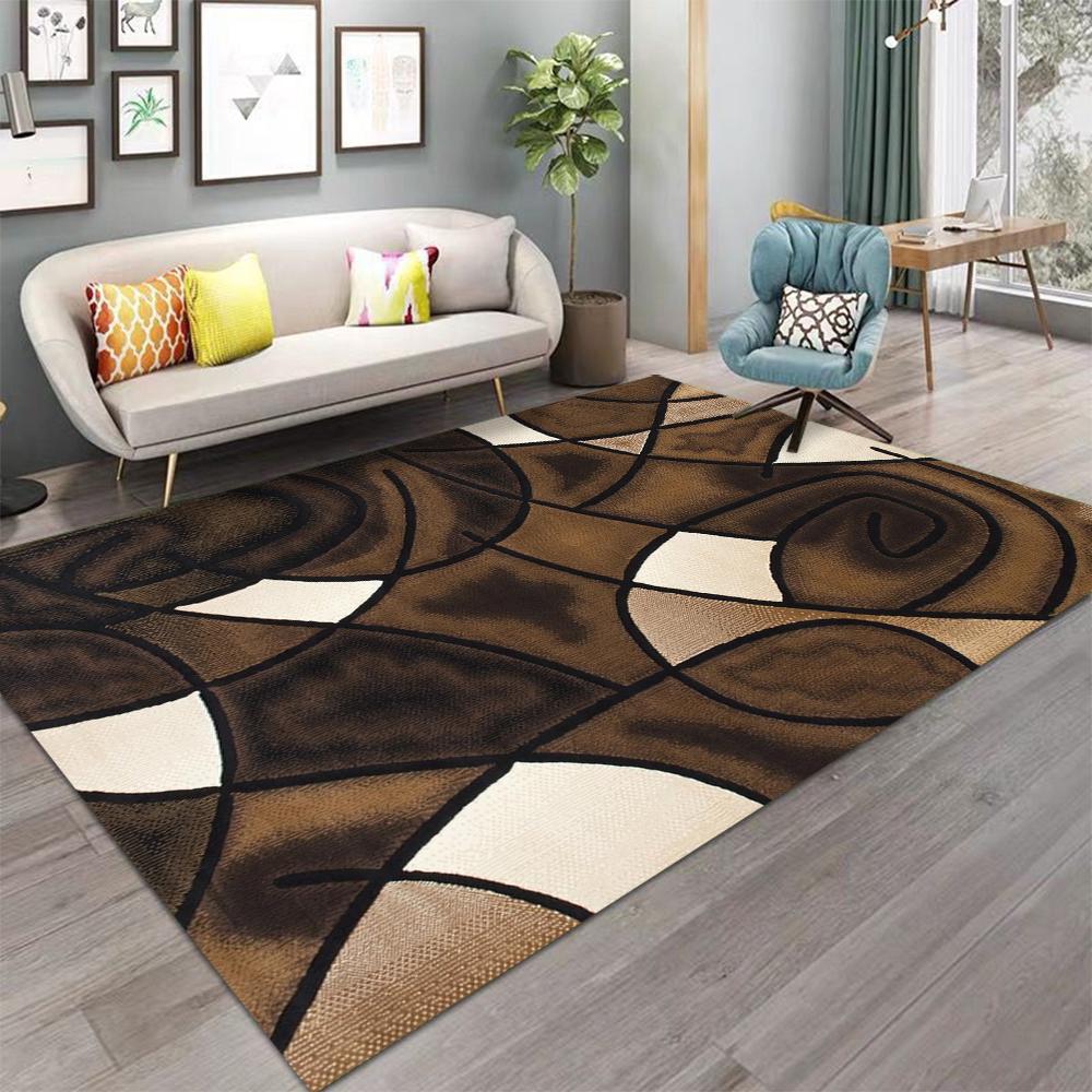 

Washable Green Neutral Geometric Area Rugs Modern Abstract Soft Large Carpet for Living Room Entryway Bedroom Farmhouse Non-Slip 40x60cm