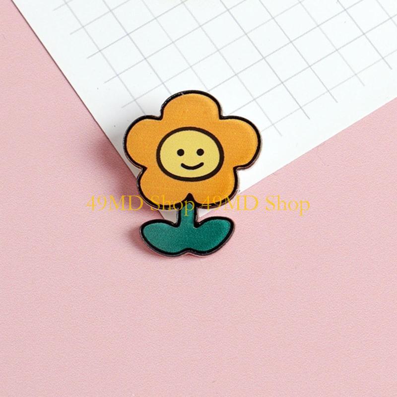 49MD Cartoon Pin Badge Lovely Acrylic Brooch Bag Decorations for Clothes Caps