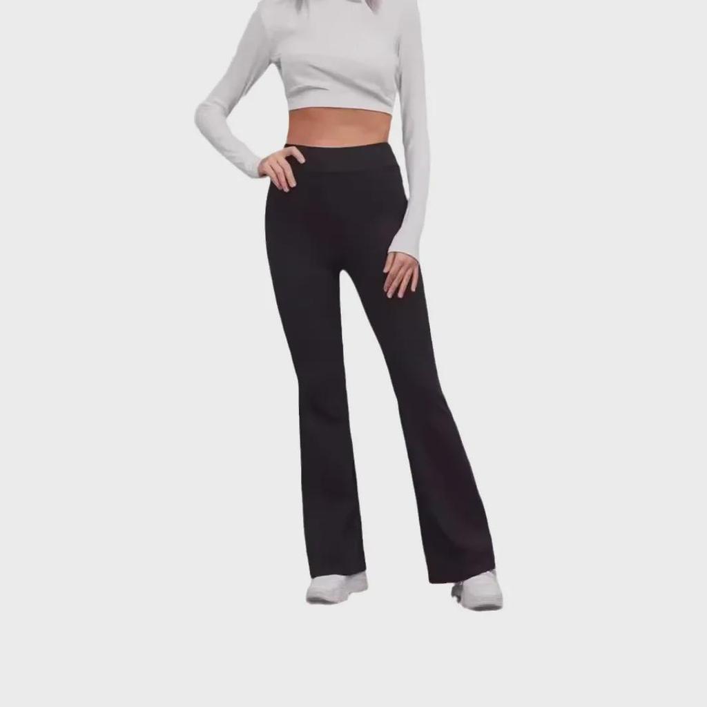 European and American Women's Solid Color Elastic Waist Yoga and Casual Running Pants