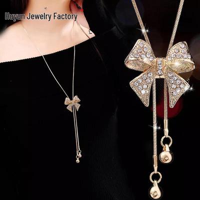 High-End Bow Necklace: Japanese & Korean Fashion Statement