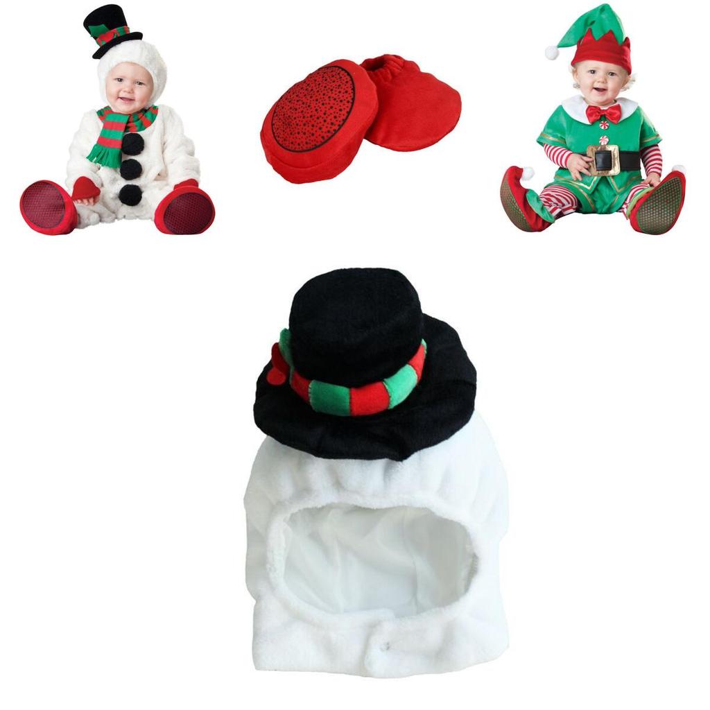 Christmas Kids Snowman Velvet Cosplay Costume Soft Comfortable Gift Idea