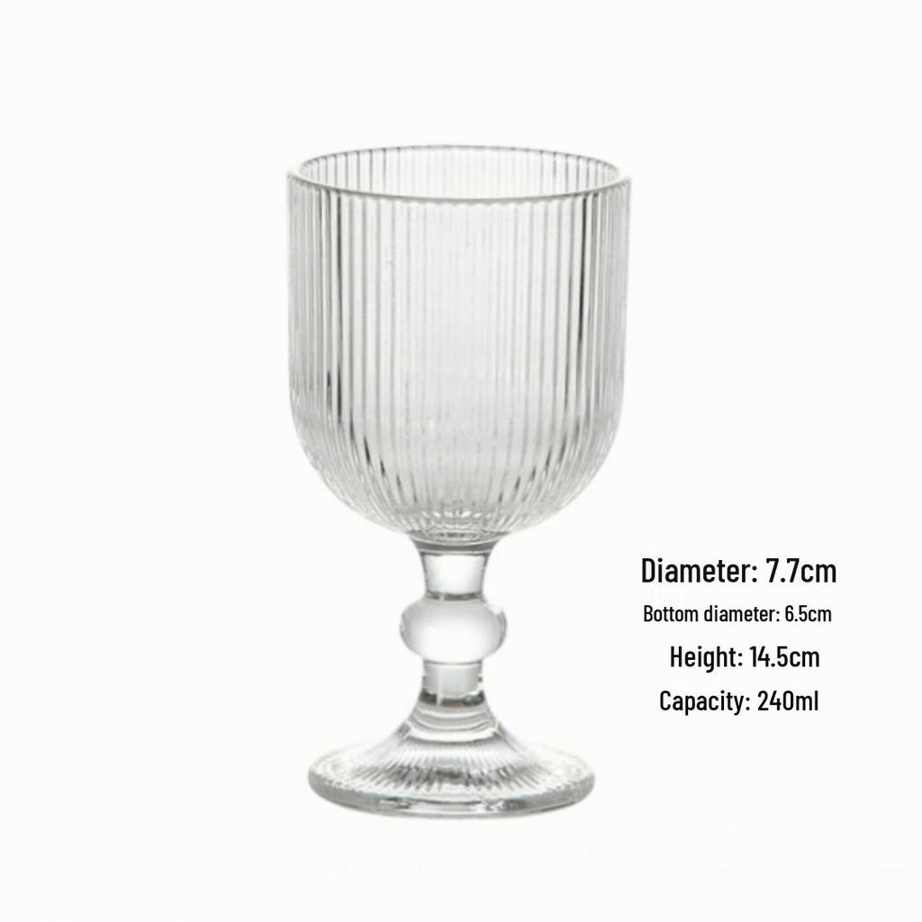 Premium Thickened Glass Goblet for Red Wine, Juice, Bar, or Wedding Decoration