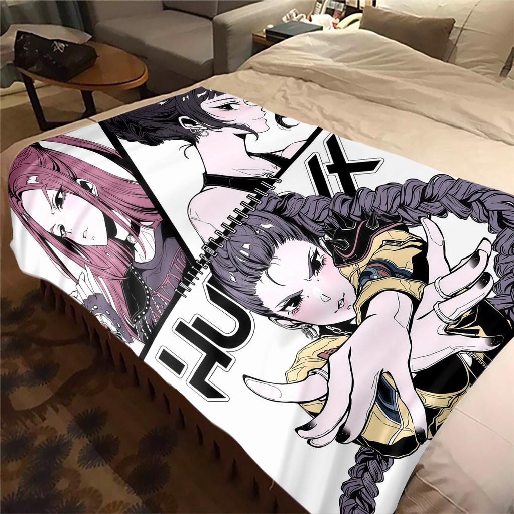 KPop Dämonenjäger Niedliche Weiche Flanelldecke, Druck für Schlafzimmer Sofas Betten, Geeignet für Reisen -HYQ14