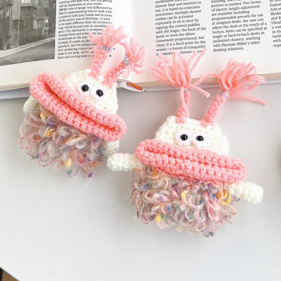 Crochet Cartoon Earbud Case for AirPods 1/2/3/4 for AirPods Pro 1/2/3 Bluetooth-compatible Wireless Earphone Charging Case Cover Headphone Protective